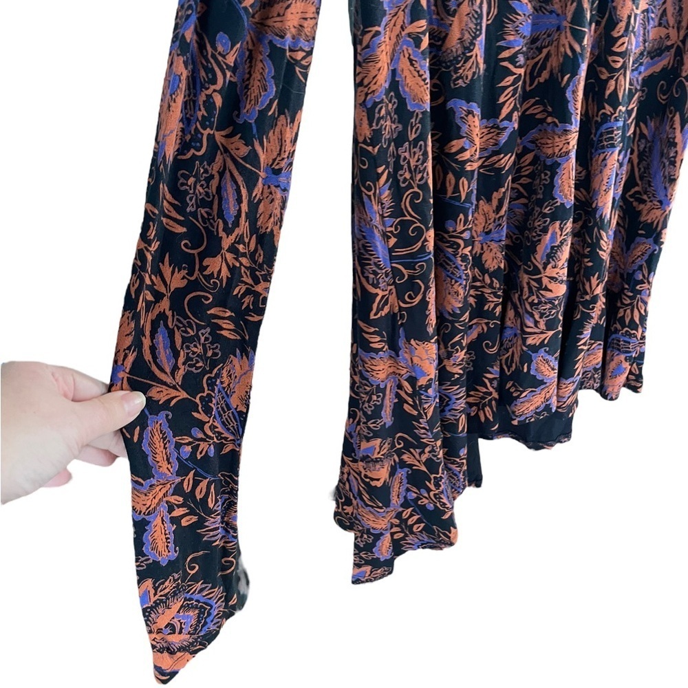 Free People Black and Purple Floral Tunic - Picture 5 of 10